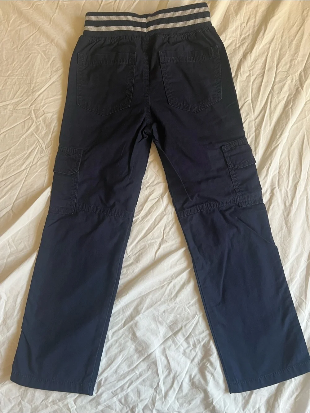 NWT Gymboree Boys Pull On Cargo Navy Blue Pants Elastic Waistband Size 6